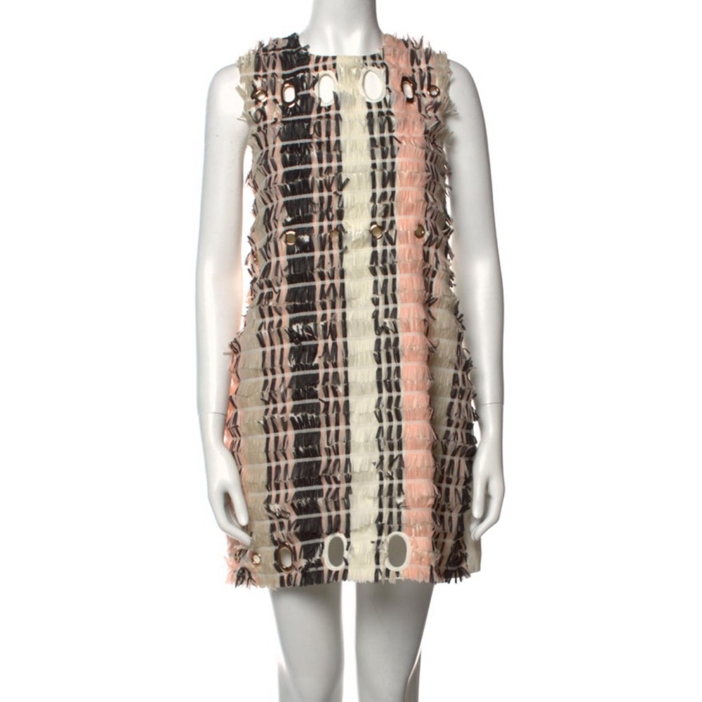 Self-Portrait Pink and Black Sleeveless Dress